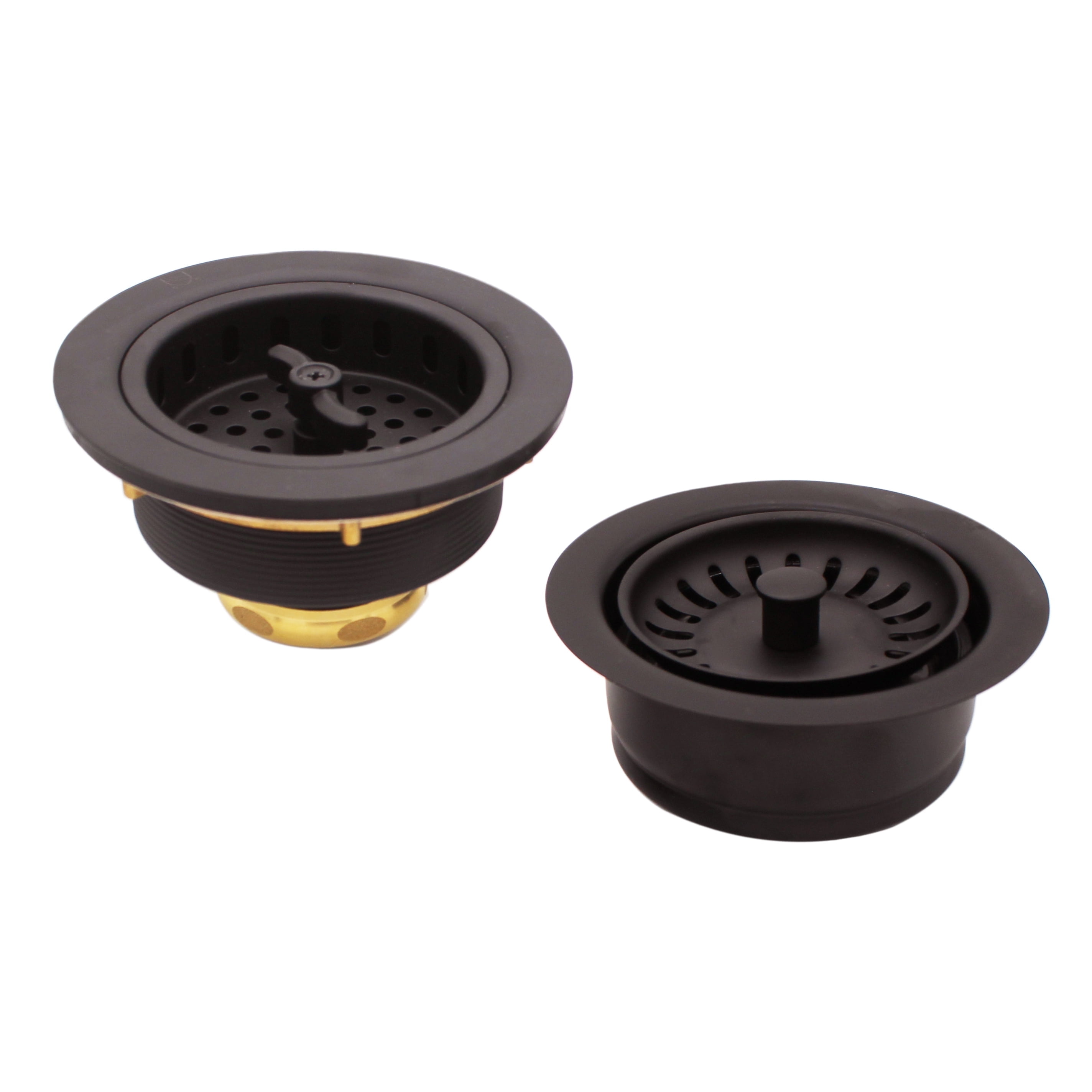 Westbrass COMBO PACK 3-1/2" Kitchen Sink and Waste Disposal Flange Strainers, Oil Rubbed Bronze