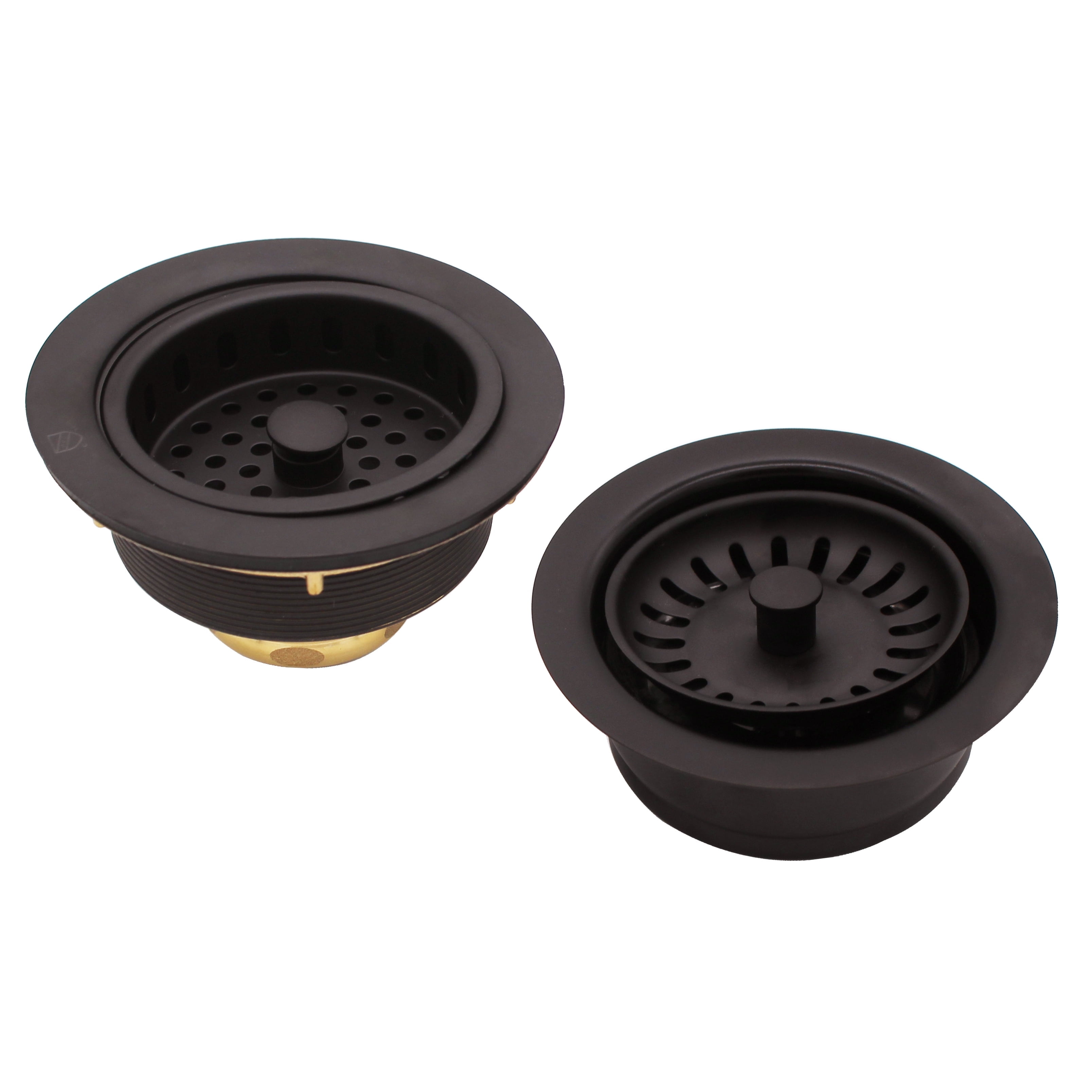 Westbrass COMBO PACK 3-1/2" Post Style Kitchen Sink and Waste Disposal Flange Strainers, Oil Rubbed Bronze