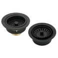 thumbnail image 1 of Westbrass COMBO PACK 3-1/2" Post Style Kitchen Sink and Waste Disposal Flange Strainers, Matte Black, 1 of 7