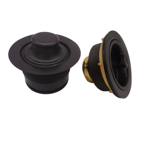 Westbrass COMBO PACK 3-1/2" Wing Nut Style Sink Strainer and Waste Disposal Trim, Matte Black