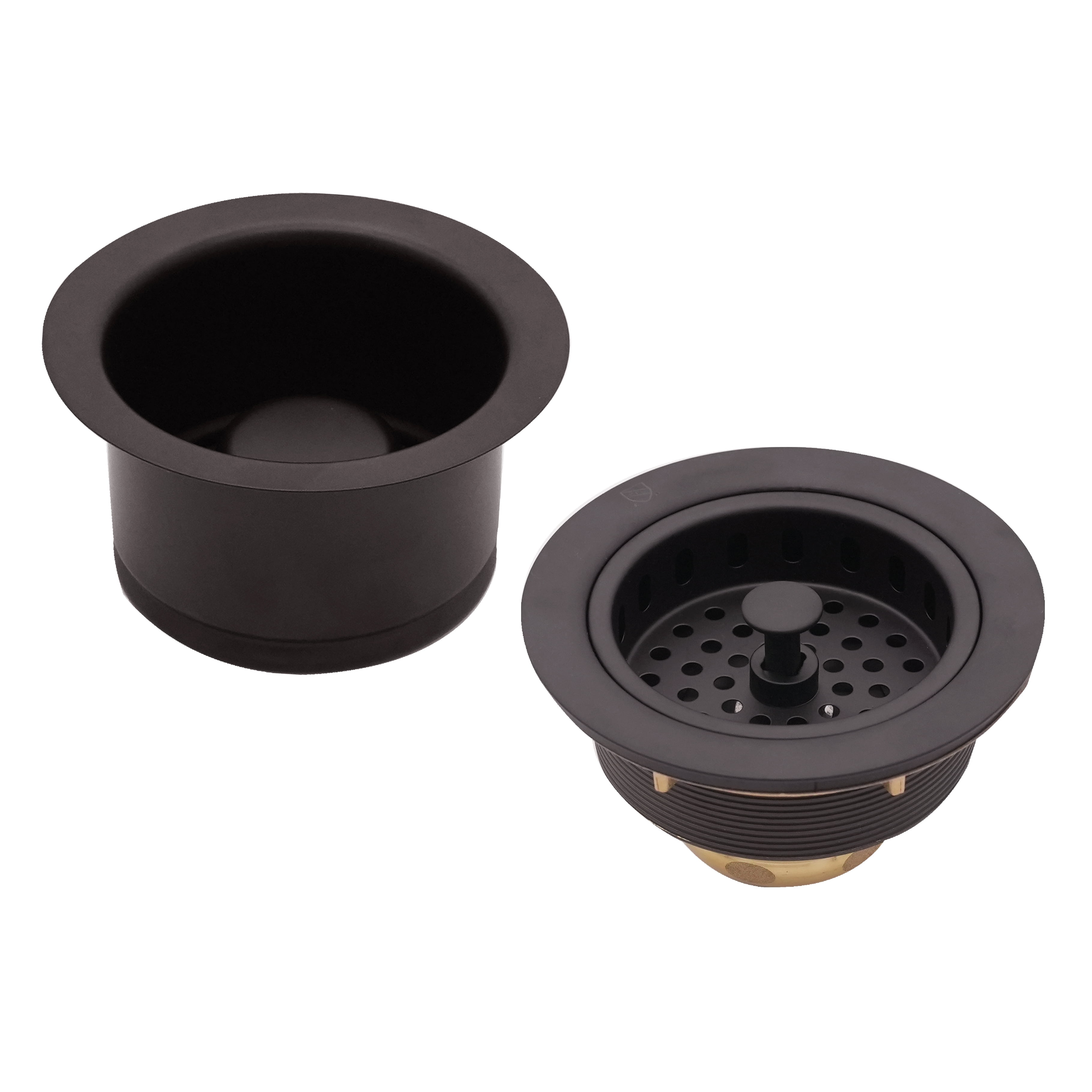 Westbrass COMBO PACK 3-1/2" Post Style Sink Strainer and Extra-Deep Waste Disposal Trim, Oil Rubbed Bronze