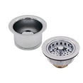 thumbnail image 1 of Westbrass COMBO PACK 3-1/2" Post Style Sink Strainer and Extra-Deep Waste Disposal Trim, Polished Chrome, 1 of 11