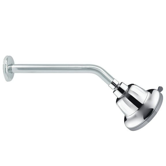Westbrass CO572F-26 5" Round 5-Function Filtered Adjustable Spray Shower Head with 10" Shower Arm, Polished Chrome