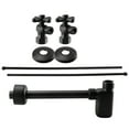 thumbnail image 1 of Westbrass Console Sink Trim Kit with European flat trap, Bullnose Lines and IPS Cross Handle Angle Stops, Matte Black, 1 of 12