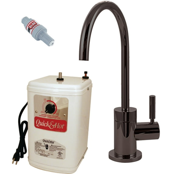 Westbrass Contemporary 1-Handle Hot and Cold Water Dispenser Faucet with Instant Hot Tank D2071HFP in Oil Rubbed Bronze