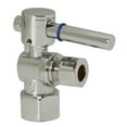 thumbnail image 1 of Westbrass D103BL-05 1/4-Turn Lever Handle Angle Stop Valve, 1/2" IPS x 3/8" OD, Polished Nickel, 1 of 5