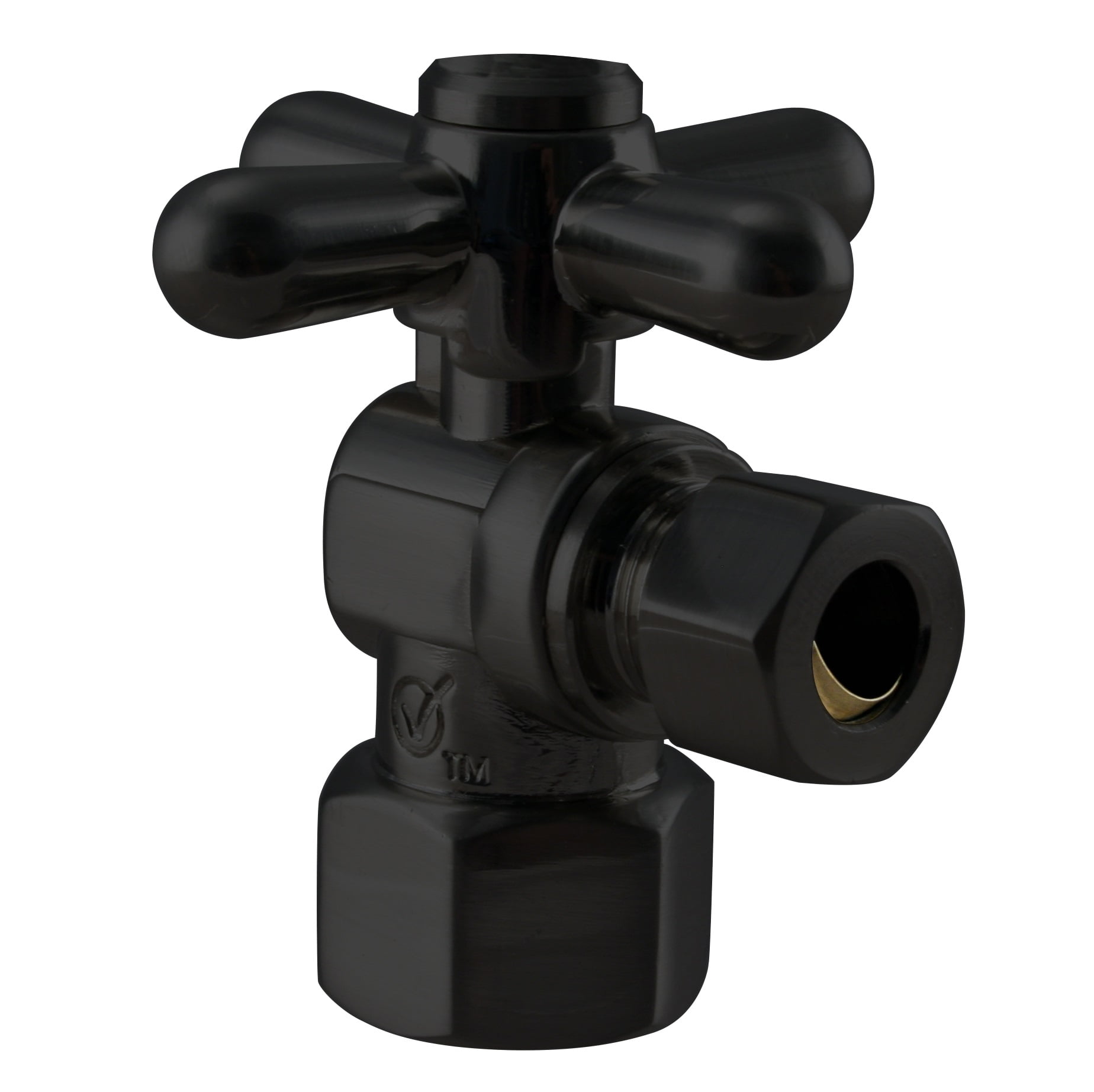 Matte Black 1/2" IPS x 3/8" OD Angle Stop Valve