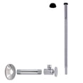 thumbnail image 1 of Westbrass Cross Handle Angle Valve with 12" Corrugated Supply Line for Faucet and Toilet, Polished Chrome, 1 of 11