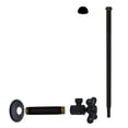 thumbnail image 1 of Westbrass Cross Handle Angle Valve with 12" Corrugated Supply Line for Faucet and Toilet, Matte Black, 1 of 10