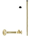 thumbnail image 1 of Westbrass 1/2" IPS" x 3/8" OD x 15" Corrugated Supply Kit with Round Handle Angle Stop, Polished Brass, 1 of 8