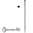 thumbnail image 1 of Westbrass 1/2" IPS" x 3/8" OD x 15" Corrugated Supply Kit with Round Handle Angle Stop, Polished Chrome, 1 of 8