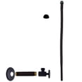 thumbnail image 1 of Westbrass 1/2" IPS" x 3/8" OD x 15" Corrugated Supply Kit with Round Handle Angle Stop, Matte Black, 1 of 8