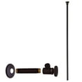 thumbnail image 1 of Westbrass 20" Flat Head Toilet Supply Line Kit with Round Handle Angle Valve, Oil Rubbed Bronze, 1 of 8