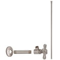 thumbnail image 1 of Westbrass 20" Flat Head Toilet Supply Line Kit with Cross Handle Angle Valve, Satin Nickel, 1 of 10