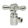 thumbnail image 1 of Westbrass D103X-05 Cross Handle Angle Valve, 1/2" IPS Inlet with 3/8" Compression Outlet, Polished Nickel, 1 of 7