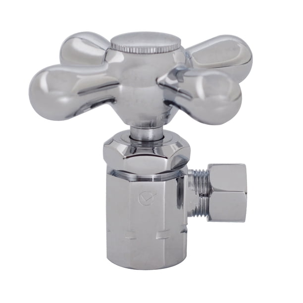 Westbrass D103X-26 Cross Handle Angle Stop Shut Off Valve, 1/2