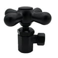 thumbnail image 1 of Westbrass D103X-03 Cross Handle Angle Valve, 1/2" IPS Inlet with 3/8" Compression Outlet, Matte Black, 1 of 9