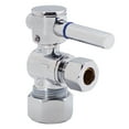 thumbnail image 1 of Westbrass 1/4-Turn Lever Handle Angle Stop Valve, 5/8" OD x 3/8" OD, Polished Chrome, 1 of 7