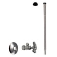 thumbnail image 1 of Westbrass 12" Bendable Corrugated Faucet and Toilet Supply Kit with Cross Handle Angle Stop, Satin Nickel, 1 of 8
