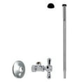 thumbnail image 1 of Westbrass 12" Bendable Corrugated Faucet and Toilet Supply Kit with Cross Handle Angle Stop, Polished Chrome, 1 of 9