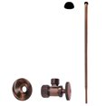 thumbnail image 1 of Westbrass 20" Corrugated Faucet or Toilet Supply Kit with 1/4-Turn Round Handle Angle Valve, Antique Copper, 1 of 9