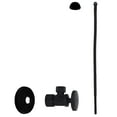 thumbnail image 1 of Westbrass 20" Corrugated Faucet or Toilet Supply Kit with 1/4-Turn Round Handle Angle Valve, Matte Black, 1 of 9