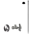 thumbnail image 1 of Westbrass 20" Corrugated Faucet or Toilet Supply Kit with Cross Handle Angle Valve, Satin Nickel, 1 of 9