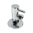 thumbnail image 1 of Westbrass D105QR-26 Round Lever 1/4-Turn Angle Stop 1/2" Copper x 3/8" Compression, Polished Chrome, 1 of 4