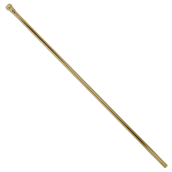 Westbrass D120-01 3/8" x 20" Brass Bullnose Faucet Riser Supply Line, PVD Polished Brass