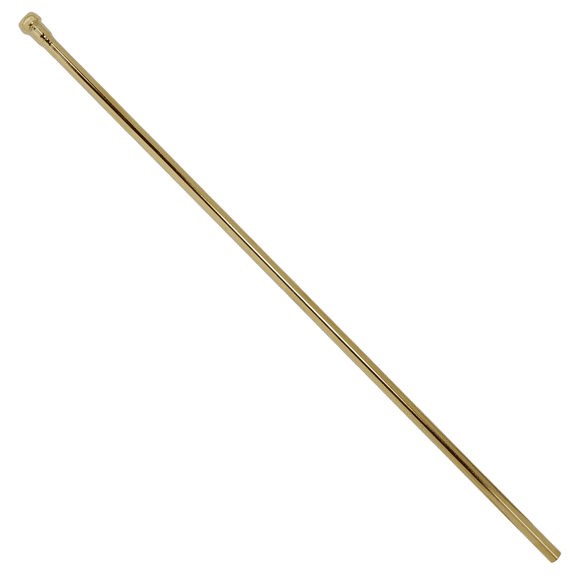 Westbrass D120-01 3/8" x 20" Brass Bullnose Faucet Riser Supply Line, PVD Polished Brass
