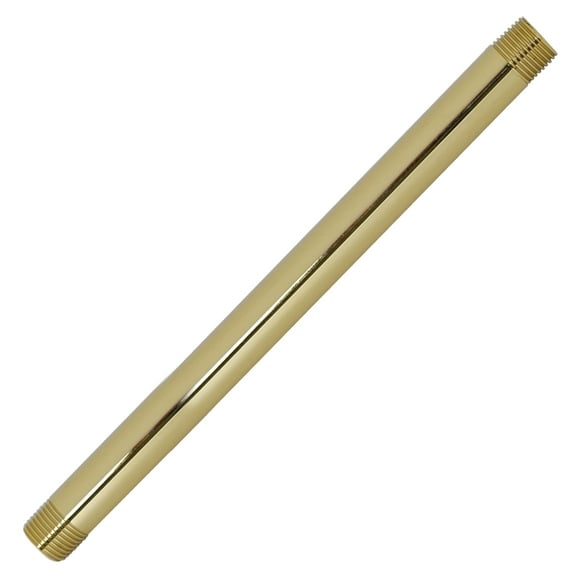 Westbrass D12112-03 ½” x 12" IPS Brass Pipe Nipple, Polished Brass