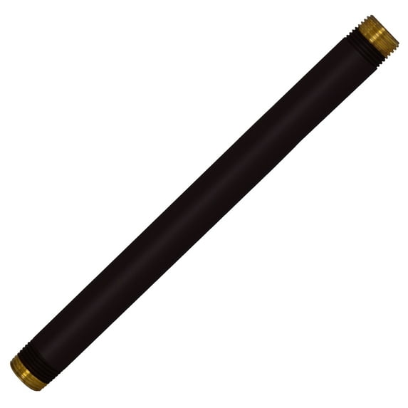 Westbrass D12112-62 ½” x 12" IPS Brass Pipe Nipple, Matte Black