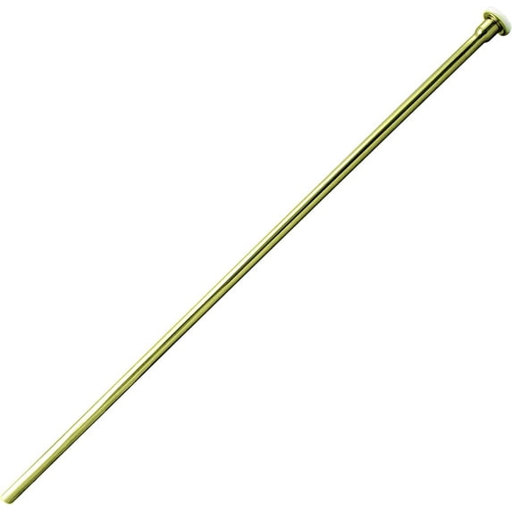 Westbrass D124-03 3/8" x 20" Brass Flat Head Toilet Riser Supply Line, Polished Brass