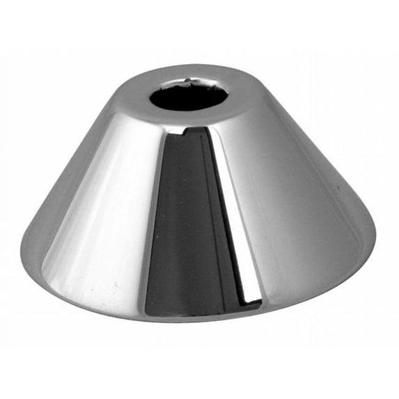 Westbrass D1281-01 .63 in. OD Bell Pattern Sure Grip Flange - PVD Polished Brass