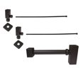 thumbnail image 1 of Westbrass D1338QSL-62 Qubic Trap 1/4-Turn Pedestal Sink Supply Kit with Bull Nose Riser lines and Square Angle Stop Valves, Matte Black, 1 of 10