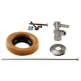 thumbnail image 1 of Westbrass Toilet Wax Ring Kit with Supply Line and 1/2" IPS Lever Handle Angle Stop, Satin Nickel, 1 of 13