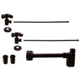 thumbnail image 1 of Westbrass Console Sink Trim Kit with European flat trap and Cross Handle Angle Stops, Oil Rubbed Bronze, 1 of 11