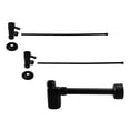 thumbnail image 1 of Westbrass Console Sink Trim Kit with European flat trap and 1/4-Turn Lever Handle Angle Stops, Matte Black, 1 of 10