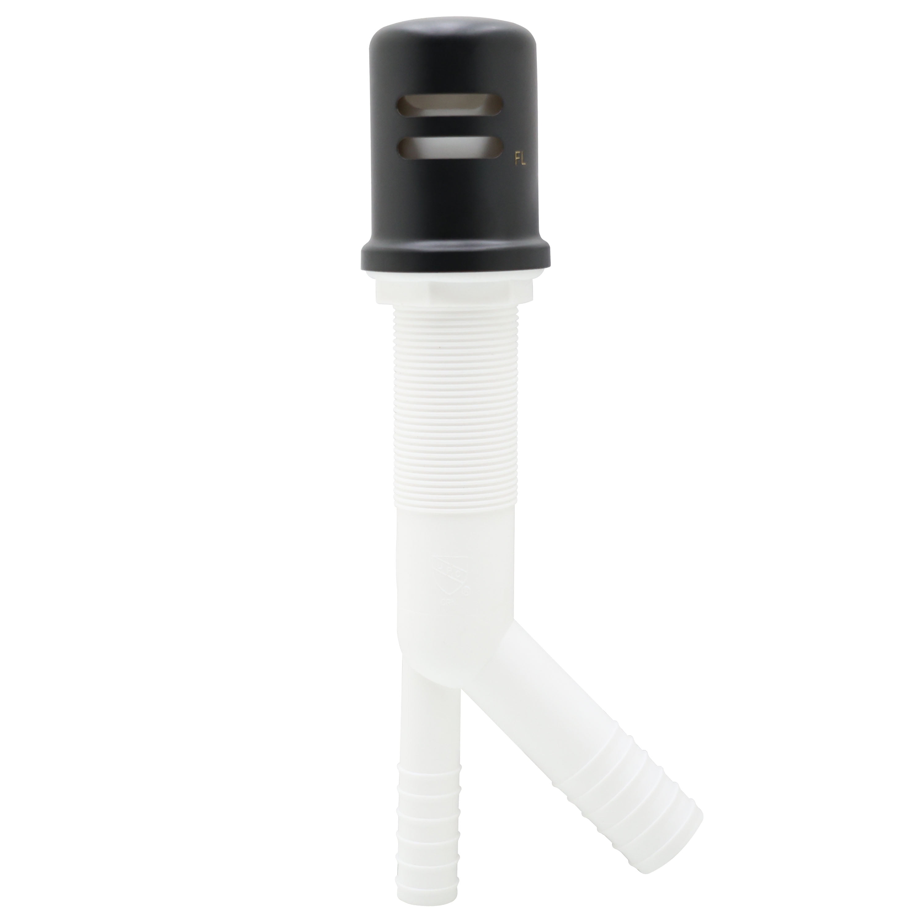 Westbrass D200-1-62 1-3/4" x 2-3/4" Solid Brass Air Gap Cap Kit, Skirted, Matte Black