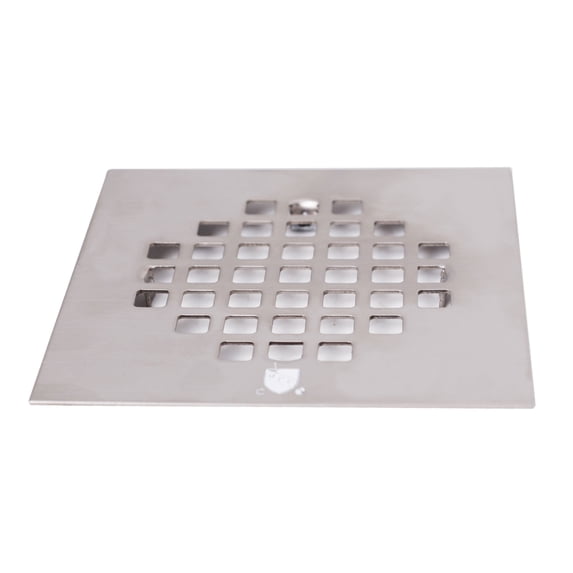 Westbrass D206-SQG-26 4-1/4" Square Grate Shower Drain Cover, Polished Chrome