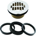 thumbnail image 1 of Westbrass D206B-LAS-50 4-1/2" OD Swedge-Lock Shower Drain with Grid Cover, Powder Coat White, 1 of 4
