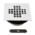 thumbnail image 1 of Westbrass 4-1/4" Square Shower Drain Cover with 2" Brass Drain Pipe, Powder Coat White, 1 of 5