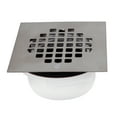 thumbnail image 1 of Westbrass 4-1/4" Square Shower Drain Cover with 2" Sch 40 PVC Drain Pipe, Satin Nickel, 1 of 5