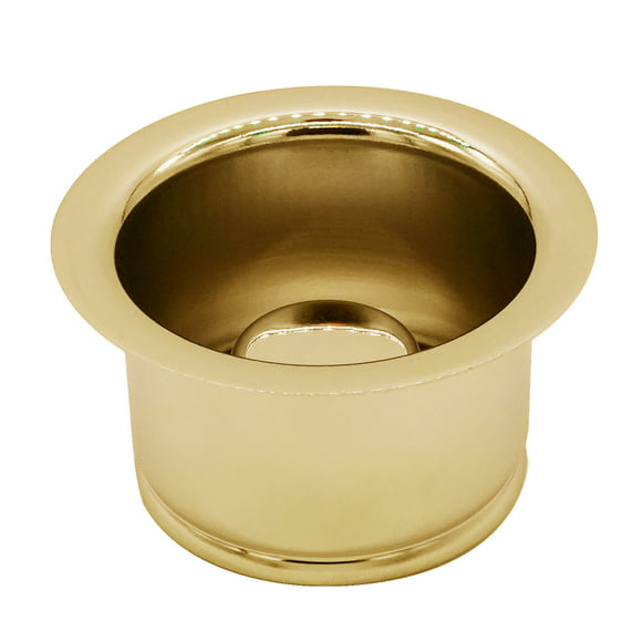 Westbrass D2082-01 3-1/2" Extra-Deep Collar Waste Disposal Flange & Stopper, Polished Brass
