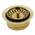 thumbnail image 1 of Westbrass Extra-Deep Collar Waste Disposal Flange & Strainer Stopper, Polished Brass, 1 of 7