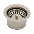 thumbnail image 1 of Westbrass Extra-Deep Collar Waste Disposal Flange & Strainer Stopper, Satin Nickel, 1 of 7