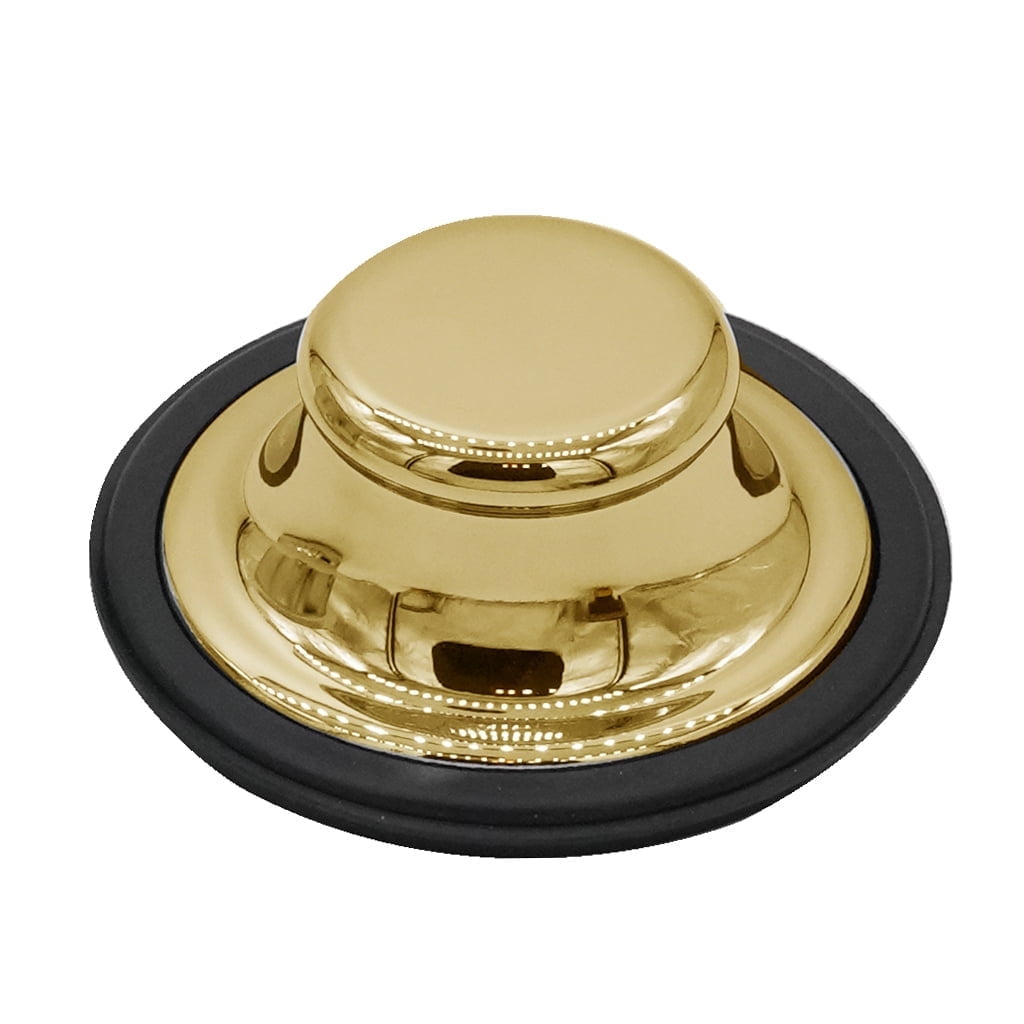 Westbrass Replacement Waste Disposal Stopper with Brass Cap, Polished Brass
