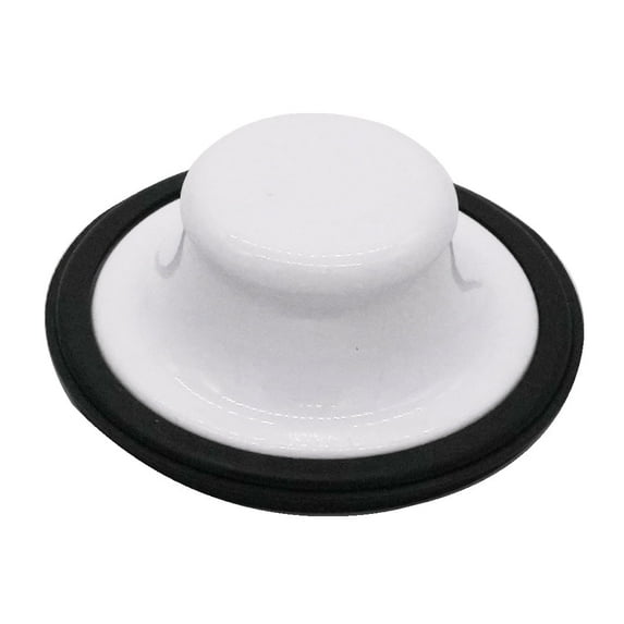 Westbrass Replacement Waste Disposal Stopper with Brass Cap, Powder Coat White