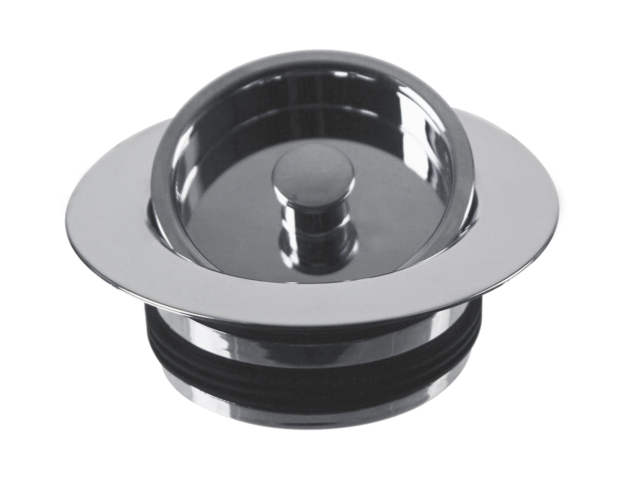 Westbrass Kitchen Sink Disposal Drain Flange Trim and Stopper Set, Polished Chrome