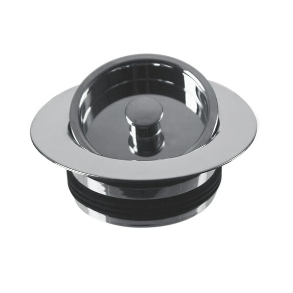 Westbrass Kitchen Sink Disposal Drain Flange Trim and Stopper Set, Polished Chrome